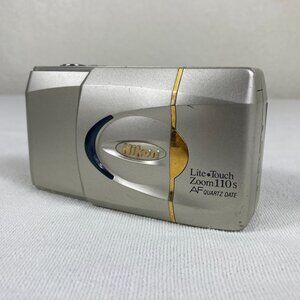 Nikon Lite Touch Zoom 110s QD 35mm Film Camera w/ Box & Battery Tested Power